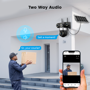 Veezoom 6MP Wifi năng lượng mặt trời cctv PTZ <span class=keywords><strong>camera</strong></span> với dài 8000mAh Tuổi thọ pin ba ống kính đầy màu sắc tầm nhìn ban đêm cho an ninh ngoài trời - Product Image 5