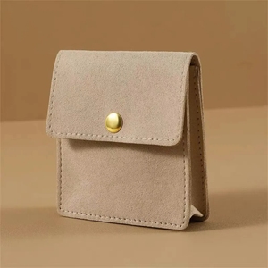 Fashion Jewelry Sets Custom Velvet Bags Gift Jewelry Organizer Suede Microfiber Jewelry Pouch with logo for Earrings Packaging - Product Image 5