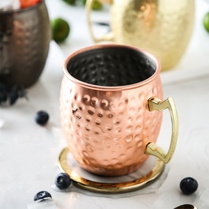 Mug écologique en acier inoxydable et <span class=keywords><strong>cuivre</strong></span>, pour bière, mulet de moscou, 12 unités, vente en gros - Product Image 4