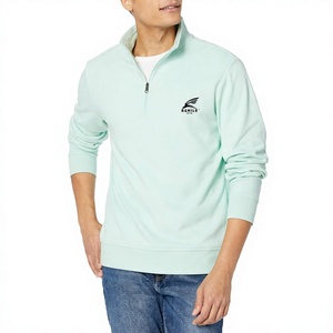 เสื้อสเวตเชิ้ตแขนยาวสีเขียวอ่อนแบบสวมใส่สบายสำหรับทุกเพศทุกวัย  ระบายอากาศได้ดี  ปักลายได้ตามต้องการ เหมาะสำหรับฤดูหนาว - Product Image 1