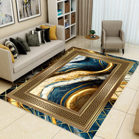 European-Style Light Luxury Crystal Velvet Living Room Rug Vintage, Non-Slip, and Durable Stain-Resistant Bedside Runner