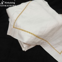 Taie d'oreiller rectangulaire personnalisée pour hôtel, 100% coton, satin 3 cm, douce, simple, confortable, vente en gros, usine