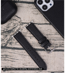 สายนาฬิกาหนัง PU ลายลิ้นจี่สำหรับ iWatch SE Series 4 5 6สำหรับ <span class=keywords><strong>Apple</strong></span> <span class=keywords><strong>Watch</strong></span> band 38 <span class=keywords><strong>40</strong></span> 41 42 44 45 <span class=keywords><strong>mm</strong></span> - Product Image 4