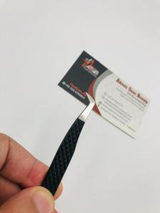 Pince à épiler japonaise durable en acier inoxydable pour extension de cils, poignée en diamant noir pour beauté, fibre pointue, volume russe - Product Image 2