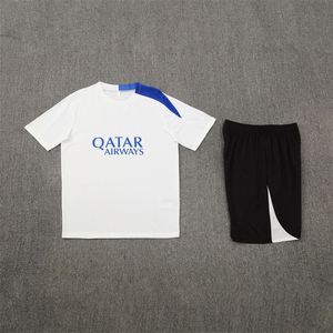 Tenue d'entraînement de football d'été imprimée à manches courtes, maillot 25/26 Paris en polyester/nylon à séchage rapide, col rond, unisexe - Product Image 5