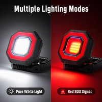 Lampe de travail magnétique mini USB rechargeable haute puissance, étanche, ultra-lumineuse, pour extérieur, autonomie 2-10h, base réglable à 180°, idéale pour la randonnée et la pêche