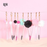 RISI Nouveau Mini Applicateur de Mascara à Paillettes pour Extensions de Cils avec Brosse Professionnelle et Étui Jetable en Fibre