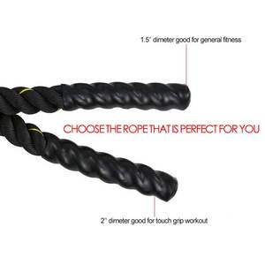 Tùy Chỉnh Logo Tập Thể Dục Workout Strength Đào Tạo Undulation 1.5 "30ft Poly Dacron Battle Rope - Product Image 4