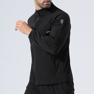 Deportes al aire libre Ocio Chaqueta para correr Verano Hombres Transpirable a prueba de viento Cuello fino con cremallera Secado rápido Fitness Manga larga - Product Image 4