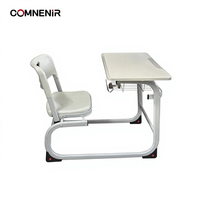 Ensemble de bureau et chaise pour étudiants en gros, mobilier scolaire individuel, logo, couleur et taille personnalisables disponibles
