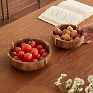 Bol à <span class=keywords><strong>salade</strong></span> et à fruits moderne en <span class=keywords><strong>bois</strong></span> d'acacia pour les fêtes, bol de service pour fruits secs et céréales avec logo personnalisé - Product Image 4