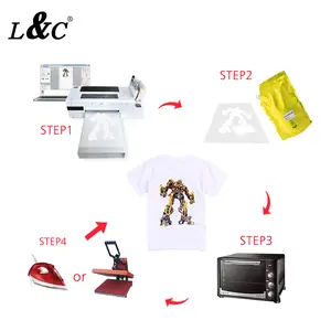 Desktop Perpindahan panas printer dtf pet film printer A3 dtf printer untuk t-shirt