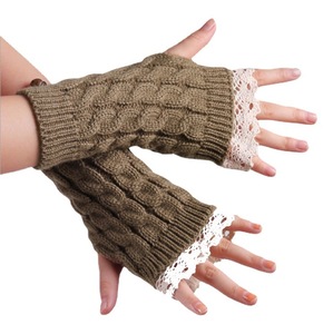 GANT DE VAISSELLE,Purple--Gants longs sans doigts à lacets pour femmes GANT DE VAISSELLE,Purple--Gants longs sans doigts à lacets pour femmes