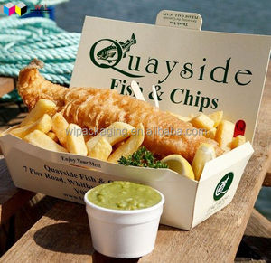 Caja de papel Kraft desechable con impresión personalizada para comida rápida - Product Image 4