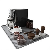 Tapis de protection carré en silicone moderne et minimaliste pour machine à café, plateau de drainage pour bar, tapis de tamping pour table – Le best-seller