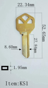 Llaves Magnéticas para Cerradura de Puerta de Latón UL050 Multi-Shape LW4, Llave Metálica para Puerta, Llave Australiana - Product Image 4