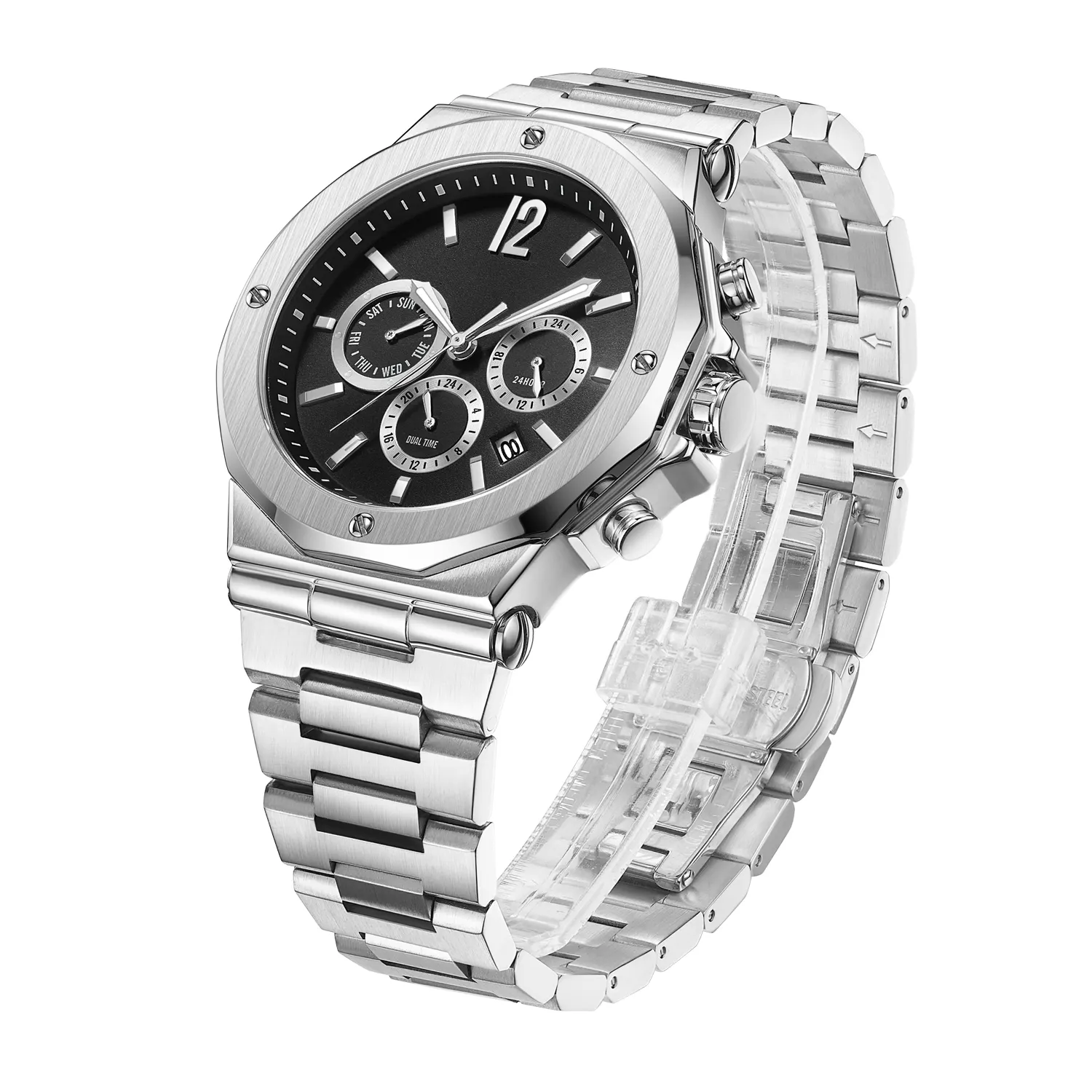 Wholesale Designer Steel Case Custom Men Watch Waterproof Relojes Hombre Oem Quartz Watches Luxury