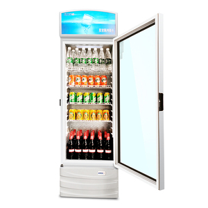Commerical Swing Glass Door Display Refrigerator Merchandiser Upright Beverage Cooler with LED Lighting