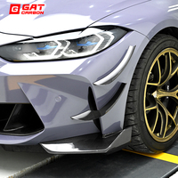 Ailerons latéraux de pare-chocs avant en fibre de carbone sèche style VS, canards et ailettes en fibre de carbone véritable pour BMW M3 G80 G81 M4 G82 G83 2021+
