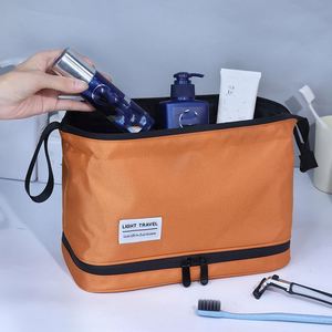 Maxfree Wet Separation <b>Toiletry</b> Bag Folding Portable Cosmetic BagLargeCapacity Nylon Waterproof Hanging <b>Storage</b> Wash Bag - Product Image 6