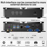 Komputer Mini Kontrol Industri Core I5-1235U 2xRS232 COM HD VGA Workstation Kantor Bisnis Tanpa Kipas Mini PC Desktop