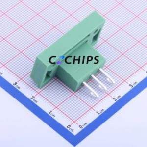 KF2EDGWB-5.0-3P Plug-in Terminal Block Through hole,P=5mm Connector Board-to-Board / Socket - Closed Screw Fixing 1x3P 5mm - Product Image 2