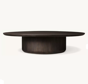 Mesa de Centro de Madera Clásica Moderna Circular CIRO de RH OEM para Sala de Estar, Muebles para Villa y Hotel - Product Image 4