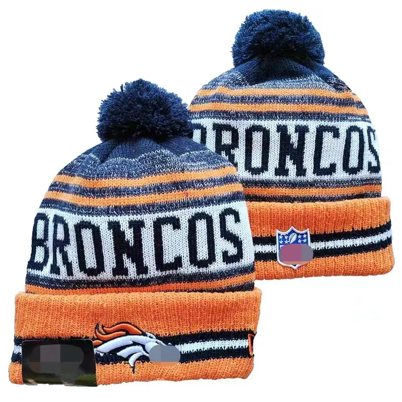 Stock Luxury Brand Adult Unisex American football Basketball 3D Embroidery jacquard winter beanies kint hats for 32 teams