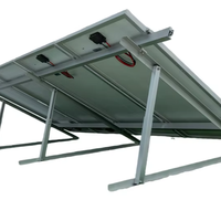 Support triangulaire solaire réglable en alliage d'aluminium 6005, base de support photovoltaïque inclinable pour toit plat, béton et sol de jardin