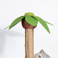 Arbre à chat moderne en sisal et corde de coton, griffoir design cocotier, tour pour chat à 2 niveaux durable pour chatons, vente en gros pour animaux de compagnie