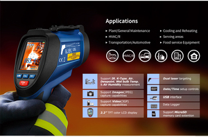 CEM DT-9862S Professional InfraRed Video <b>Thermometers</b> With TFT Color LCD Display & Camera Function DT-9862S Professional InfraRe - Product Image 4