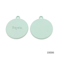 Étiquette en métal avec logo personnalisé, étiquette gravée, breloque ronde en métal pour sac, accessoires pour porte-clés