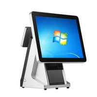 Aonpos écran tactile capacitif POS ordinateur 2*15 pouces terminal de paiement de bureau Windows EPOS ensemble complet de vente au détail