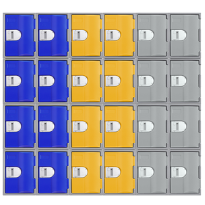 Toppla High Quality Digital Locker Storage Cabinet Gym Employee Changing Room Wardrober Locker Made Durable Plastic Secure <b>Locks</b> - Product Image 5