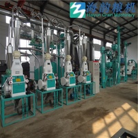 Ligne de production de farine de maïs commerciale Haiyun / Machine de traitement de semoule de maïs, moteur 30 tonnes de capacité, haute sécurité, moulin à farine 380V