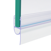 Tira de Sellado de Borde de Plástico Transparente Impermeable al por Mayor, Sello para Puerta de Vidrio de Ducha, Tira de Sellado Inferior para Puerta para Vidrio de 10 mm