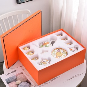 Nouvel ensemble promotionnel de 15 pièces de vaisselle en porcelaine et céramique de luxe nordique pour café et thé, pour 6 personnes - Product Image 3