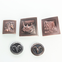 Uxury-etiqueta en relieve con forma de animal para botella, pegatina metálica de aluminio con 3D de aleación de zinc para vino, licor, whisky y Vodka
