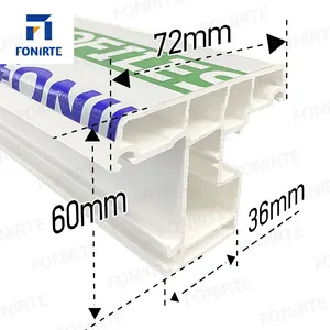 60mm Casement series white color outward Sash Customized Plastic Extrusion High Quality lead free UPVC window door profile