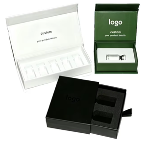 Boîte d'emballage PepBox personnalisée avec logo, pour 2 ou 5 flacons de 2 ml, 3 ml, 5 ml, avec plateau en plastique - Product Image 1