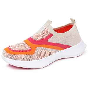 Chaussures décontractées pour femmes à deux tons, toutes saisons, respirantes, tissage volant, bout souple, semelle souple, tendance Temu - Product Image 5