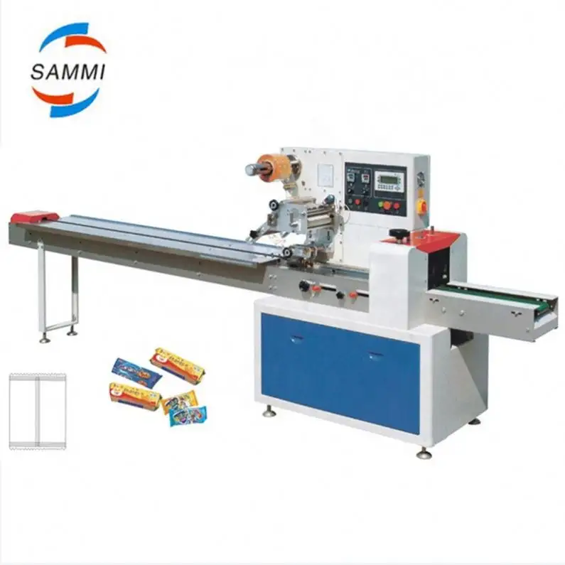 Pillow type flow wrapping machine for cookie horizontal pillow packing machine