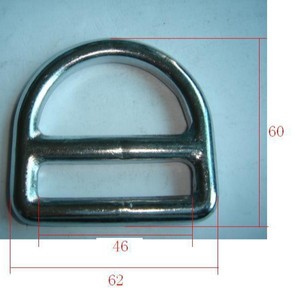 D Ring Buckle 62mm Width 60mm Height Carbon Steel For Belts Connect Use Model GM15 - Product Image 3