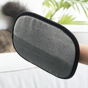 Guante para quitar el pelo de las mascotas, material TPR negro de 21,5x17,5 cm para el aseo de perros de pelo largo - Product Image 2