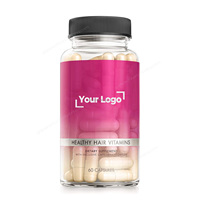 Capsules de vitamines pour cheveux sains et forts OEM, bloqueur de DHT, biotine, palmier nain, complément alimentaire pour cheveux pour les végétaliens