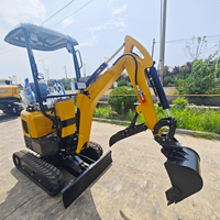 Mini-excavatrice hydraulique compacte sur chenilles de 1 tonne, 1,5 tonne, 2 tonnes pour usage domestique, petite pelle adaptée aux scénarios tels que les fermes et les jardins