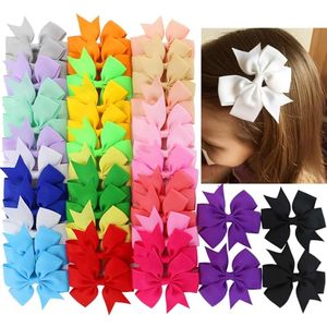 Pita Grosgrain Boutique 3 Inci, Jepit Rambut Model Pinwheel, Jepitan Buaya untuk Anak Perempuan, Bayi, Balita, Remaja, Aksesoris (1 Pasang) - Product Image 1