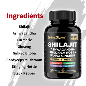 Sức mạnh shilajit viên nang Ashwagandha Rhodiola Rosea Panax Nhân Sâm châm chích cây tầm ma <span class=keywords><strong>Ginkgo</strong></span> <span class=keywords><strong>Biloba</strong></span> bổ sung cho người lớn - Product Image 3