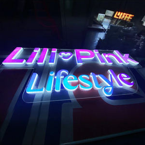 原始设备制造商定制的发光二极管3D丙烯酸标志标志，带发光二极管条和金属面板发光字母，用于公园和建筑公司广告 - Product Image 6