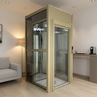 Lüks Modern Hidrolik Yolcu Asansörü, Villa, Apartman ve Otel Kullanımı için PVC Zeminli